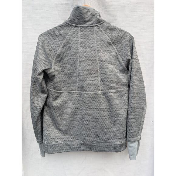 Puma Women's Gray Full Zip Track Jacket Sz Medium Mock neck Thumb Holes - Picture 5 of 9